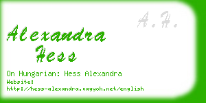 alexandra hess business card